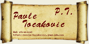 Pavle Točaković vizit kartica
